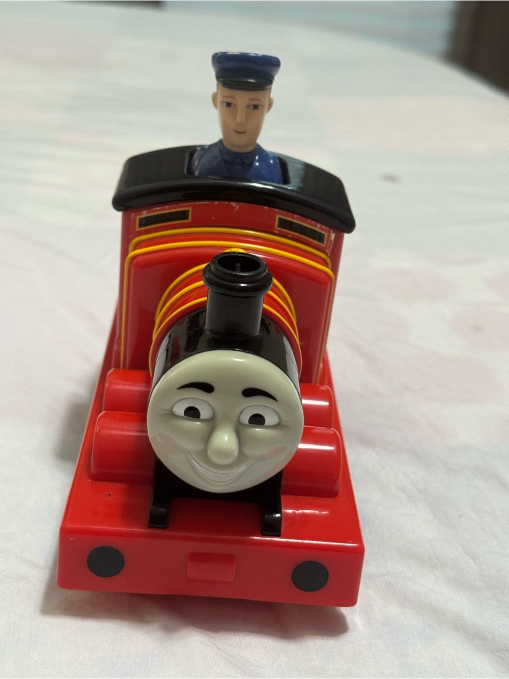 Thomas & Friends Push and Go Red Train Engine with Conductor Figure